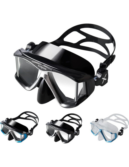 Máscara de Buceo EXROSSI RS-1500 4 Lentes Antivaho Máscara de Buceo EXROSSI RS-1500 4 Lentes Antivaho