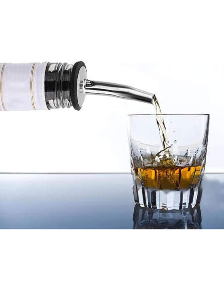 48 Vertedores de Acero Inoxidable con Tapas para Botellas 48 Vertedores de Acero Inoxidable con Tapas para Botellas