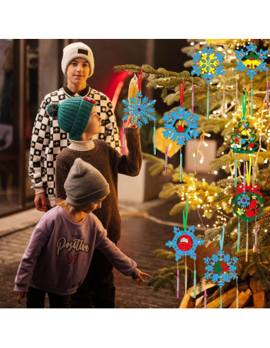 Kit de Campanas de Viento Navideñas Gisgfim 32 Piezas para Niños
