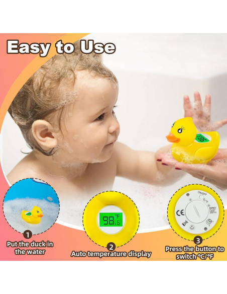 Termómetro de baño digital Pircaath pato para bebés Termómetro de baño digital Pircaath pato para bebés