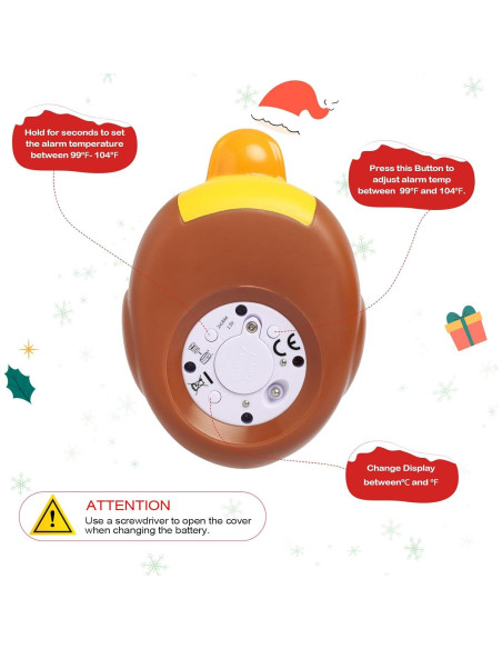 Termómetro de baño para bebés Doli Yearning LCD Seguro Termómetro de baño para bebés Doli Yearning LCD Seguro