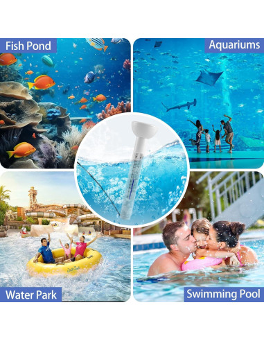 Termómetro de piscina flotante WANKODA 50 cm fácil lectura
