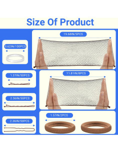 Conjunto de Accesorios para el Cabello TsMADDTs - Redes y Horquillas 2