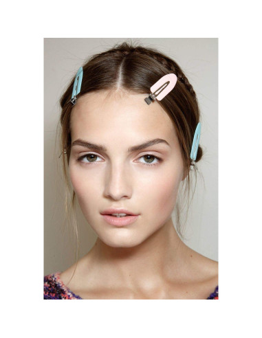 Clips para el Cabello Sin Doblado LUOTIVON 6 Piezas Negro/Rosa