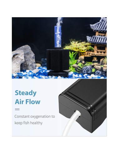 Bomba de Aire Pawfly Mini para Acuario 11-75 L con Filtro