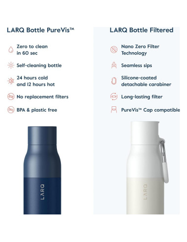 Botella LARQ PureVis 740 ml - Acero inoxidable autolimpiante