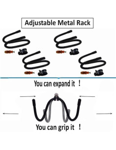 Soporte de Pared para Skateboard Pmsanzay, Ajustable, 4 Tablas 2