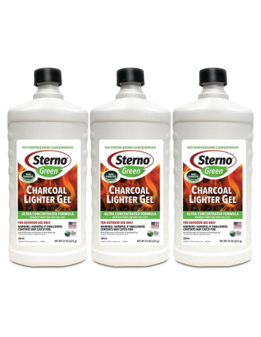 Sterno Gel de Etanol 3 Botellas 650 ml - Encendedor de Fuego