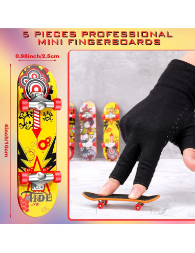 Kit DIY Mini Patineta de Dedo Charniol - 5 Tablas y Accesorios