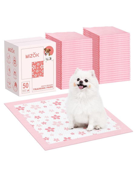 Almohadillas para Cachorros MIZOK 56x56cm Rosa 6 Capas Absorbentes Almohadillas para Cachorros MIZOK 56x56cm Rosa 6 Capas Absorbentes