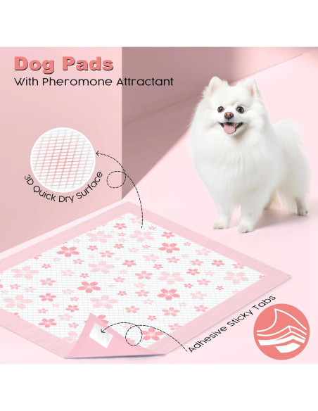 Almohadillas para Cachorros MIZOK 56x56cm Rosa 6 Capas Absorbentes Almohadillas para Cachorros MIZOK 56x56cm Rosa 6 Capas Absorbentes