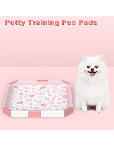Almohadillas para Cachorros MIZOK 56x56cm Rosa 6 Capas Absorbentes