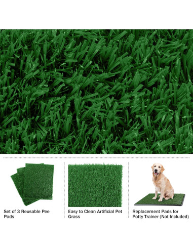 Juego de 3 Alfombrillas Reutilizables para Perros PETMAKER 73.9x52 cm