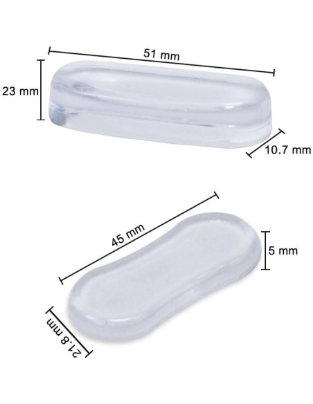 Juego de 5 Amortiguadores Transparentes Xinjincang para Inodoro Juego de 5 Amortiguadores Transparentes Xinjincang para Inodoro