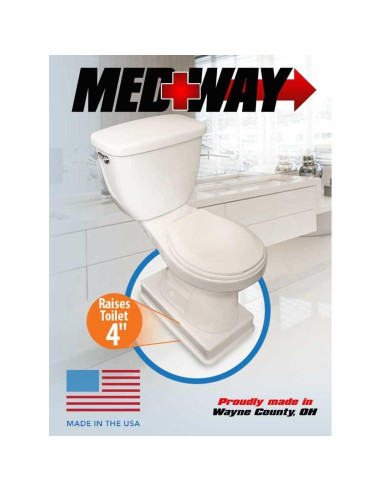 Elevador de Inodoro Medway 10 cm - Soporta 453 kg - Fácil de Limpiar