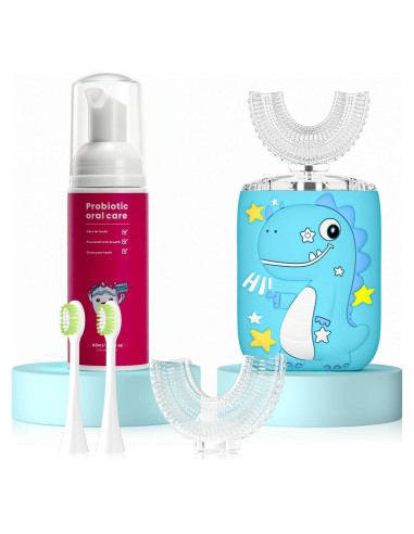Cepillo de Dientes Eléctrico para Niños PVOGRT Azul 360 IPX7