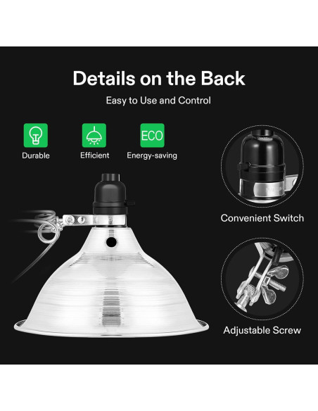 Lámpara de Abrazadera VIVOSUN 8.5" 150W E26 Paquete de 2 Lámpara de Abrazadera VIVOSUN 8.5" 150W E26 Paquete de 2