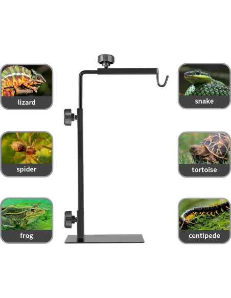 Soporte para lámpara de reptiles BOURDSERK ajustable 40-79 cm Soporte para lámpara de reptiles BOURDSERK ajustable 40-79 cm
