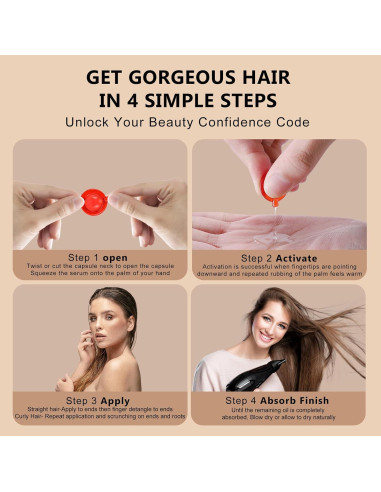 Suero para Cabello Frizz Holly Herbal 40 Cápsulas 100g