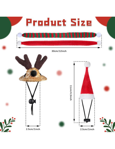 Disfraz navideño para lagartos Weewooday 7 piezas