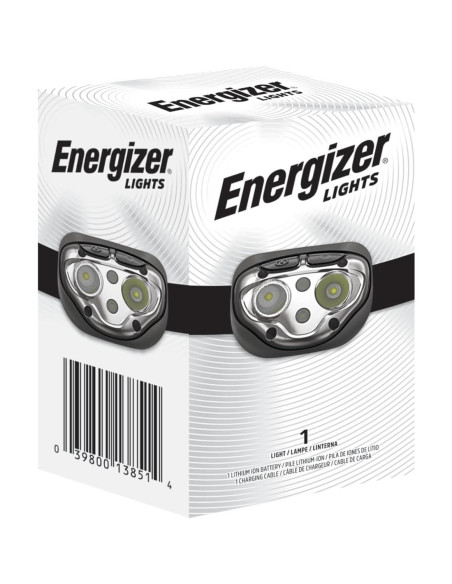 Linterna Frontal Recargable Energizer Pro400, 400 Lúmenes, IPX4 Linterna Frontal Recargable Energizer Pro400, 400 Lúmenes, IPX4