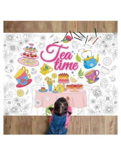Póster para Colorear Fiesta de Té Naozinebi 110x80 cm