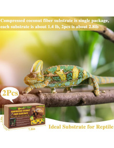 Sustrato de Fibra de Coco ZeeDix 2 Pcs 100% Orgánico 19.8x9.9cm 2