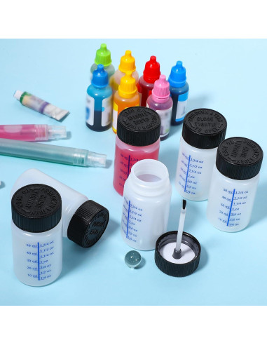 60 Botellas de Pintura de Retocado AOZUO 60ml con Pincel