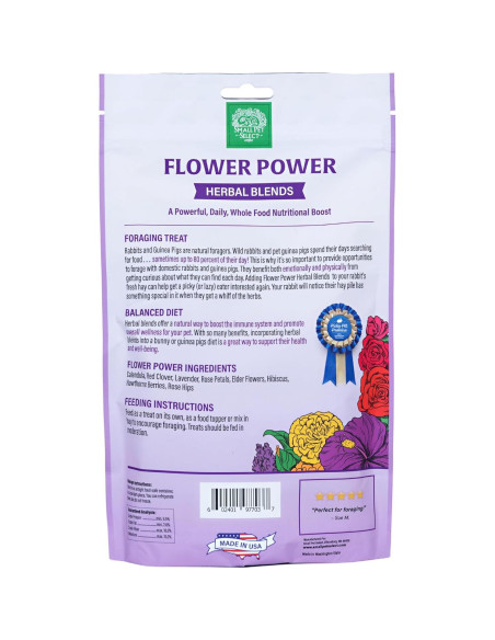 Mezcla Herbal Flower Power Pequeña Selección 125g para Conejos Mezcla Herbal Flower Power Pequeña Selección 125g para Conejos