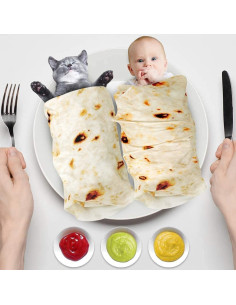 Manta Tortilla Lhedon 91x91 cm Franela Suave para Bebés 2