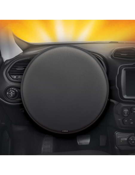 Cubierta de Volante Plasticolor WeatherPro Todo Negro Cubierta de Volante Plasticolor WeatherPro Todo Negro