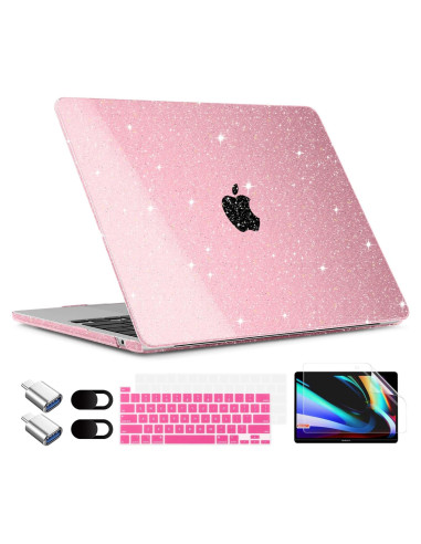 Funda TWOLSKOO para MacBook Pro 13 Rosa con Accesorios