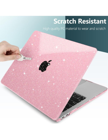 Funda TWOLSKOO para MacBook Pro 13 Rosa con Accesorios