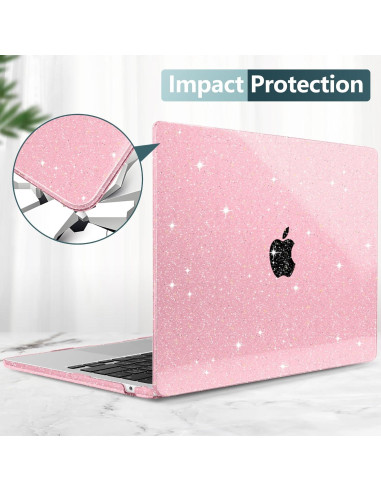 Funda TWOLSKOO para MacBook Pro 13 Rosa con Accesorios