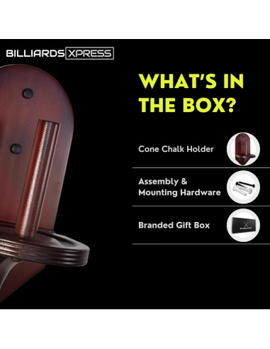 Soporte de Tiza para Billar BILLIARDS XPRESS Caoba