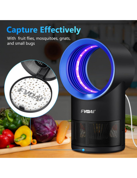 Trampa para Moscas de Fruta FVOAI con Luz y 10 Adhesivos Trampa para Moscas de Fruta FVOAI con Luz y 10 Adhesivos
