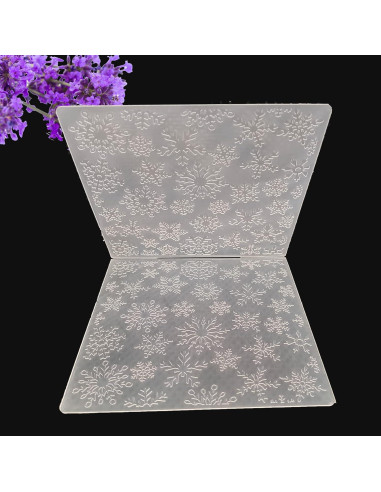 Carpeta de Relieve WJ 3D Copo de Nieve 10.5x15cm para Tarjetas