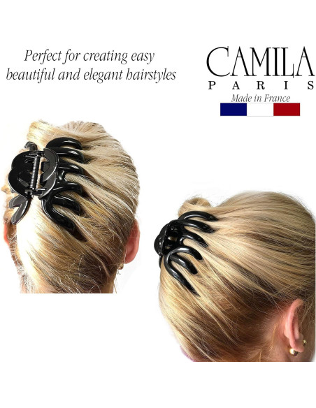 Clip de Cabello Grande Camila Paris AD719 Negro para Cabello Grueso Clip de Cabello Grande Camila Paris AD719 Negro para Cabello Grueso