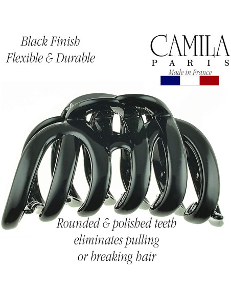 Clip de Cabello Grande Camila Paris AD719 Negro para Cabello Grueso Clip de Cabello Grande Camila Paris AD719 Negro para Cabello Grueso