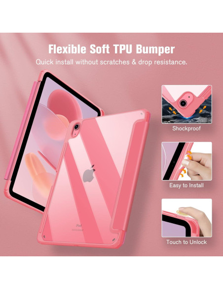 Funda Híbrida Slim Fintie para iPad 11 y 10.9 Pulgadas Rosa Funda Híbrida Slim Fintie para iPad 11 y 10.9 Pulgadas Rosa