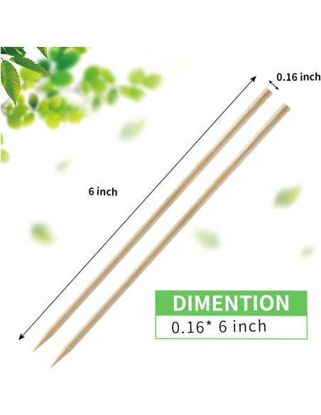 Palitos de Bambú Fu Store 15 cm 100 Unidades para Aperitivos Palitos de Bambú Fu Store 15 cm 100 Unidades para Aperitivos