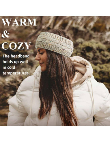 Diademas de Invierno Huachi para Mujeres - Forro Polar, 3 Colores