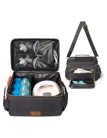 Bolsa de Transporte para Sacaleches EliteMom - Negro, Enfriador 177 ml Bolsa de Transporte para Sacaleches EliteMom - Negro, Enfriador 177 ml