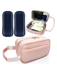 Bolsa Térmica Impermeable para Leche Materna Rosa con Hielo