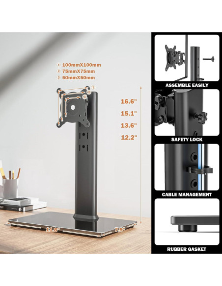 Soporte de Monitor LCD Ergonómico Xinpin HT05B-001 13-32" Soporte de Monitor LCD Ergonómico Xinpin HT05B-001 13-32"