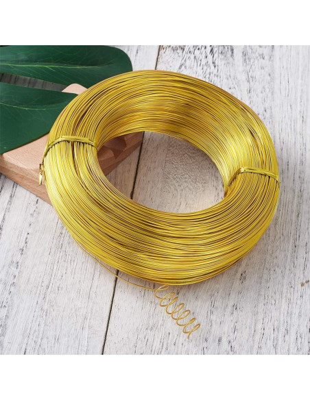 Alambre de Aluminio Dorado 298.7m 20 Calibre 0.8mm Cheriswelry Alambre de Aluminio Dorado 298.7m 20 Calibre 0.8mm Cheriswelry