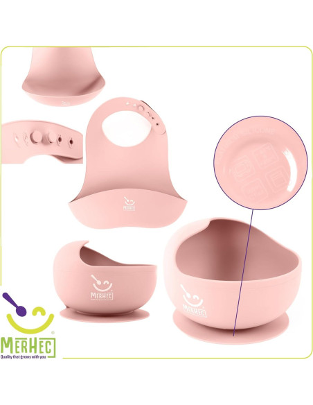 Set de Alimentación para Bebés MH23092023 - Silicona Rosa Oscuro Set de Alimentación para Bebés MH23092023 - Silicona Rosa Oscuro