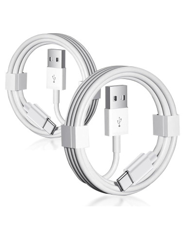 Paquete de 2 Cables USB A a C QCCAC 182,88 cm Blanco