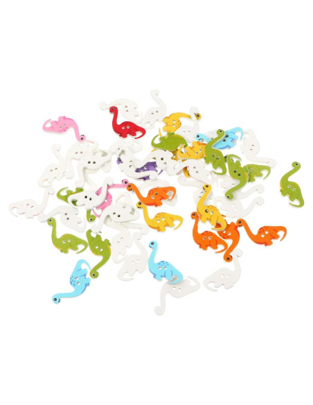 Botones de Madera Dinosaurio ARTIBETTER 100pcs 2.5cm Botones de Madera Dinosaurio ARTIBETTER 100pcs 2.5cm