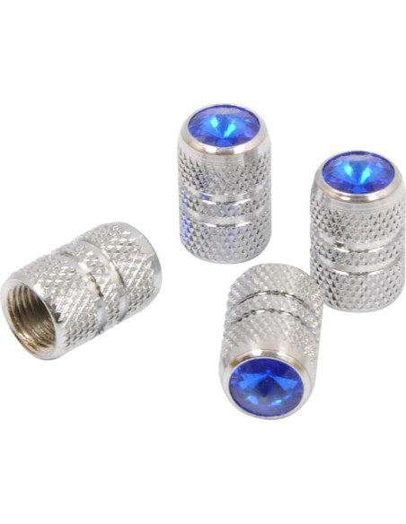 Tapa de Válvula Cromada Azul RoadPro RPCRVC4B - 4 Piezas Tapa de Válvula Cromada Azul RoadPro RPCRVC4B - 4 Piezas
